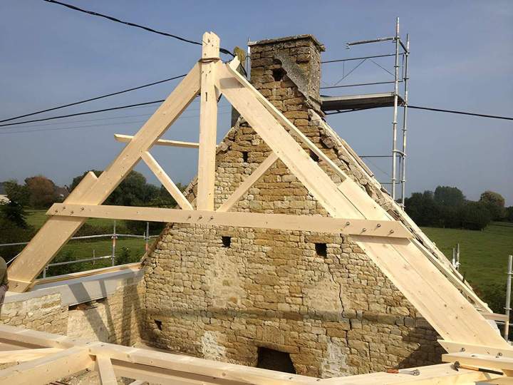 Construction de charpente traditionnelle, Picauville